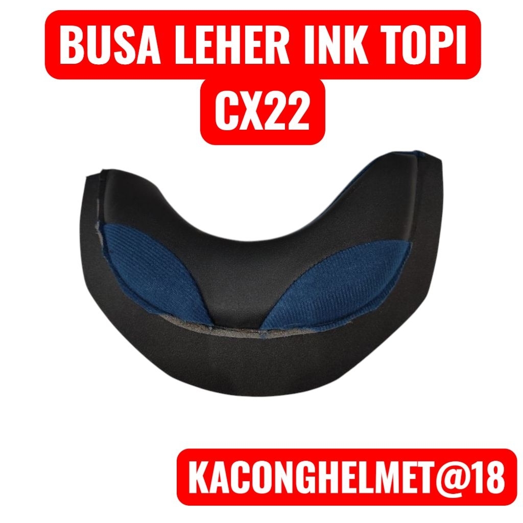 Busa Leher Helm INK CX22 Warna Biru Navy dan Hitam Bantalan CX 22