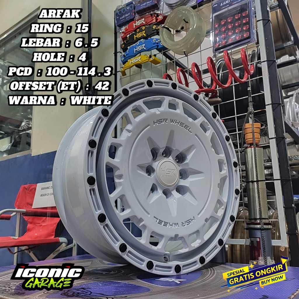 PELANG/VELG HSR ARFAK RING 15 UNTUK BRIO. CALYA. BRIO. SWIFT
