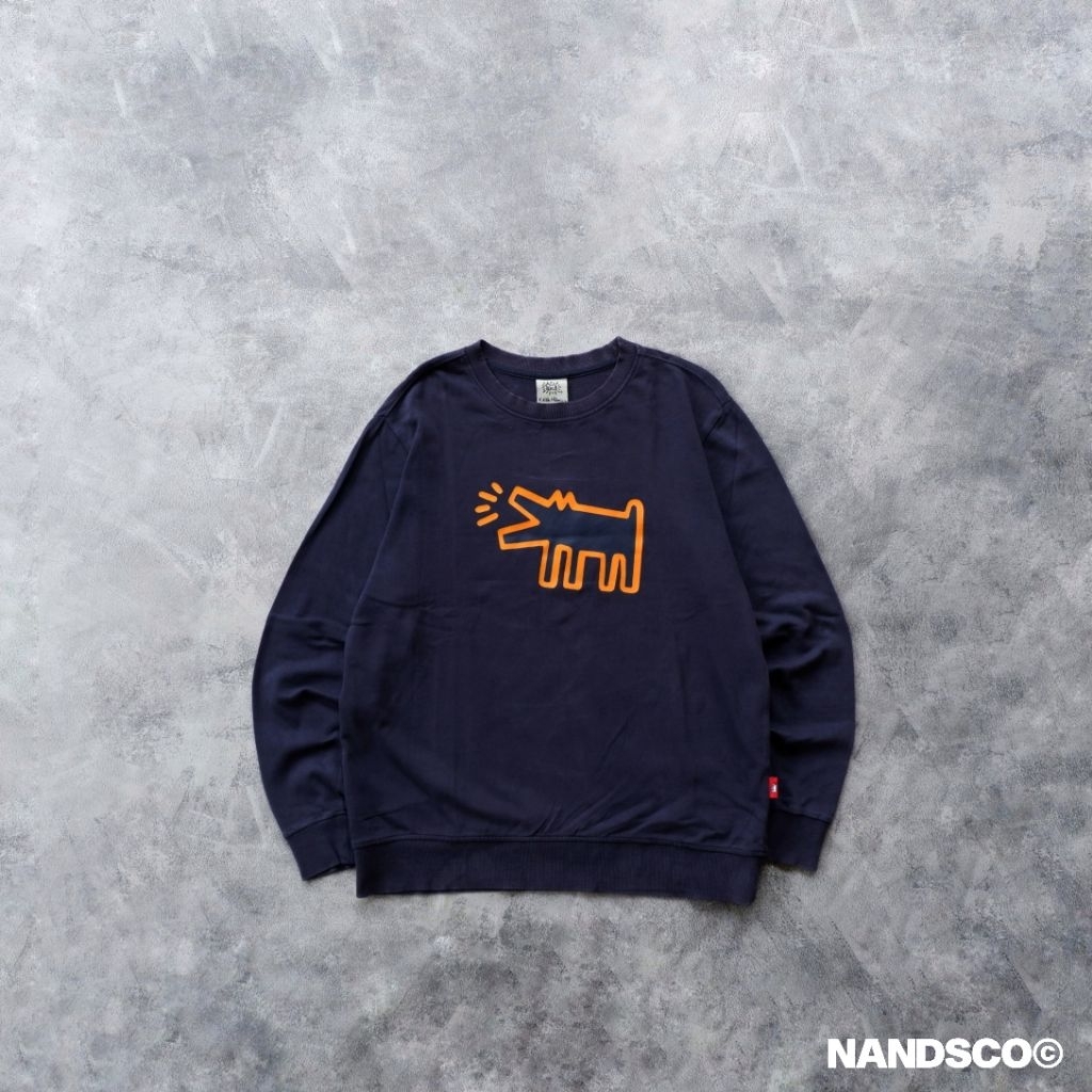 KEITH HARING | Graphic Logo Long Sleeve - Blue Navy