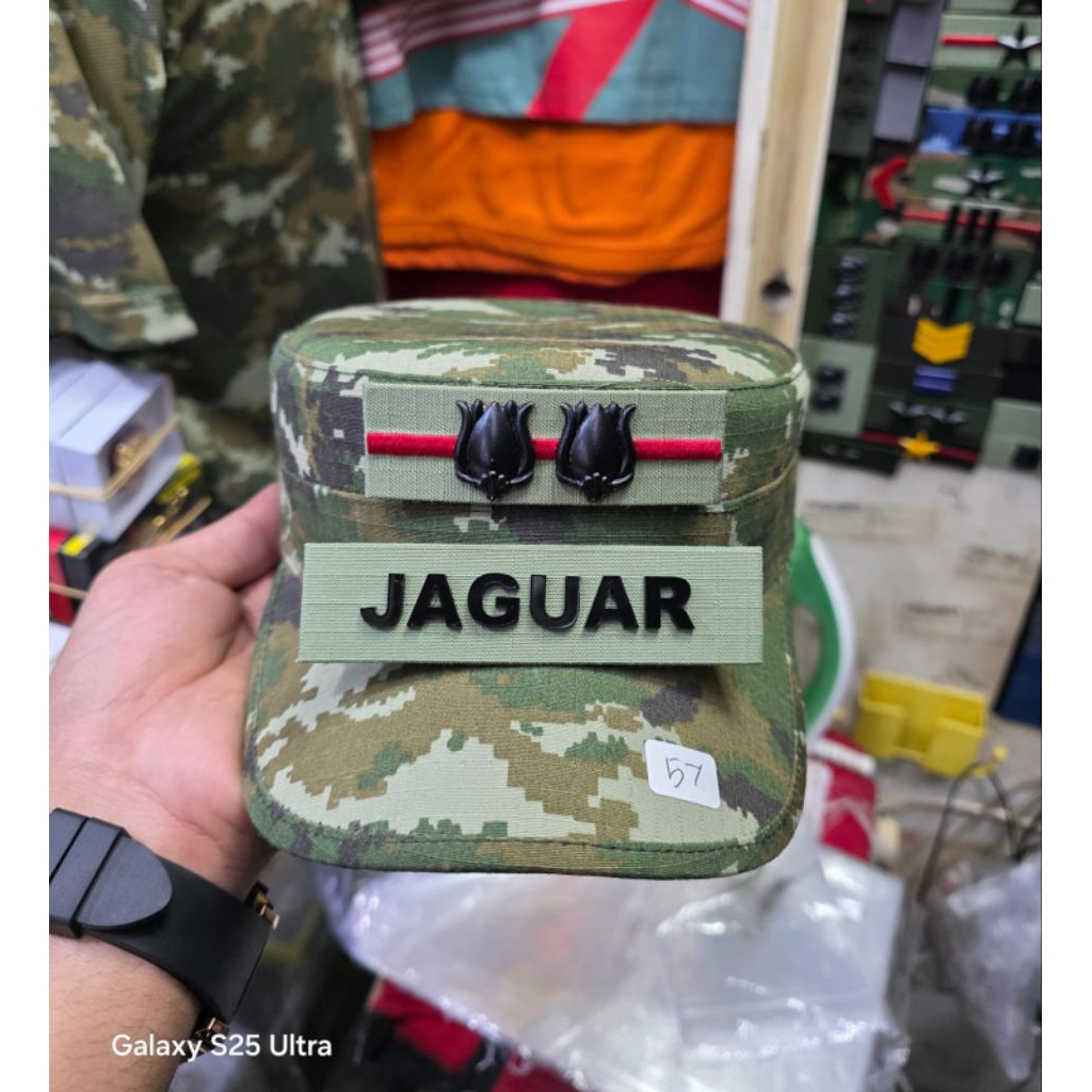 Topi Pet PDL TNI Sage Green Letkol Dan Nama