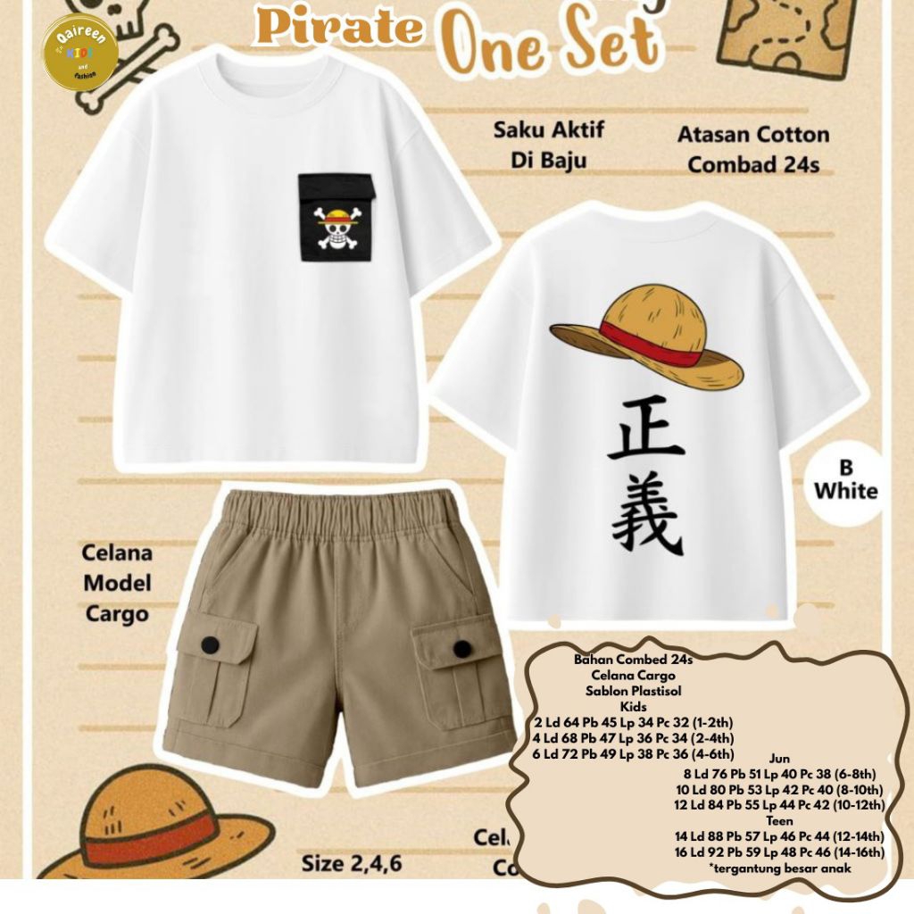 Pirates One Set By Qaireen