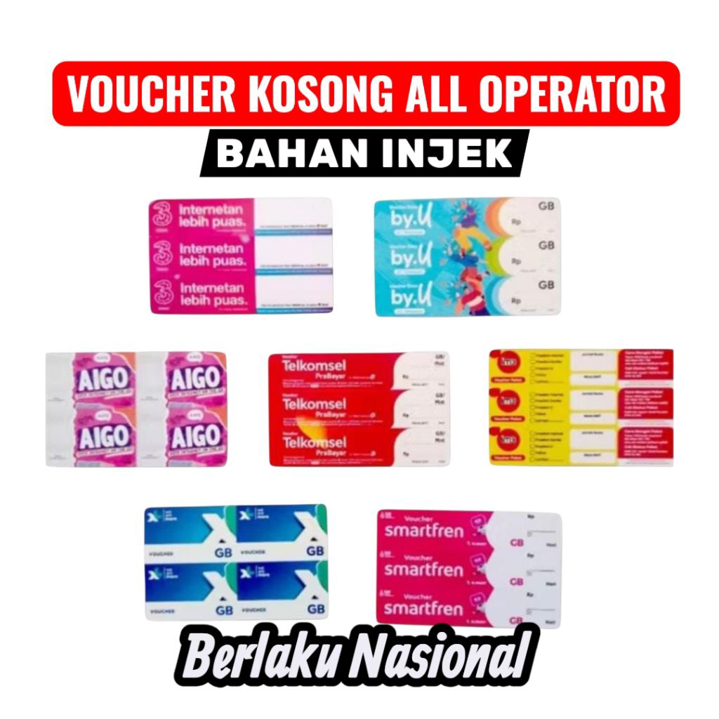 Voucher Kosong All Operator Nasional Bahan Inject Expired masih Lama