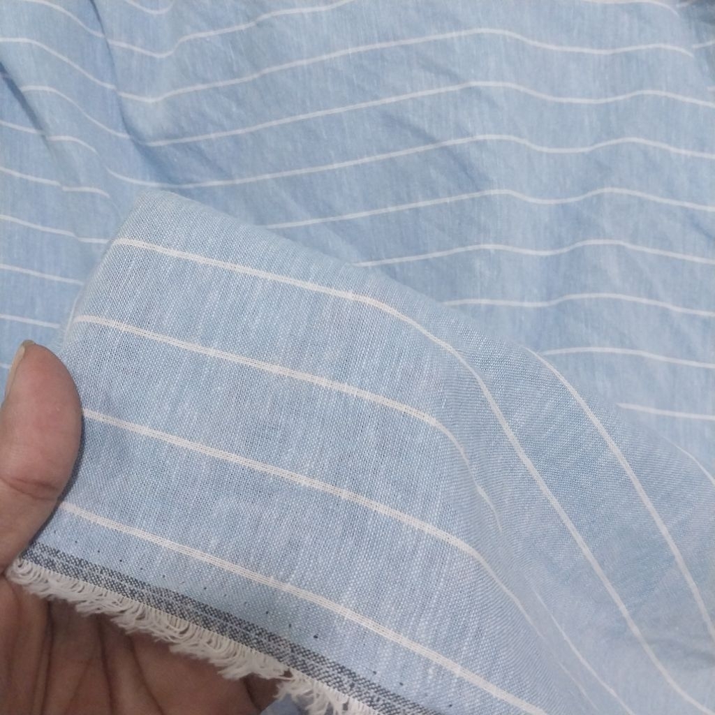 Kain/Bahan/Katun linen/Salur/Linen katun