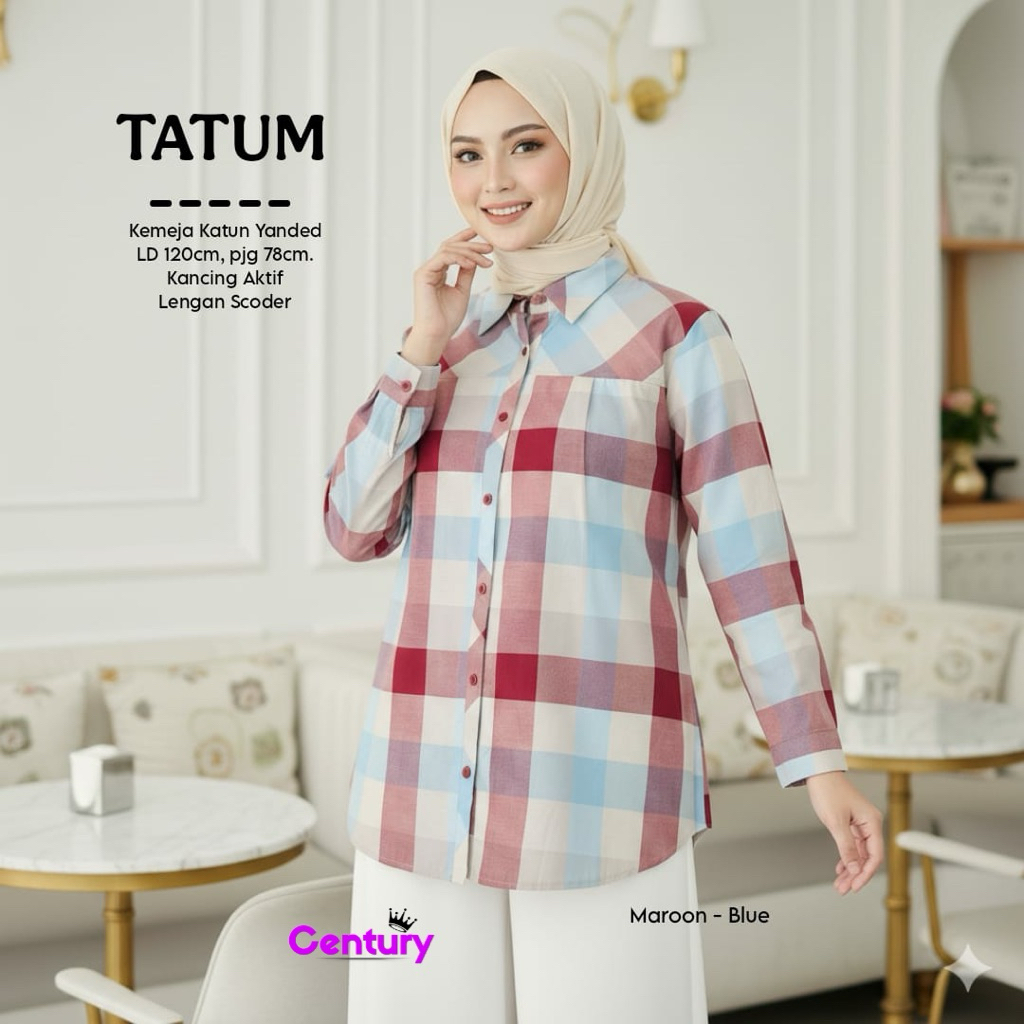 Kemeja Tatum Katun Yanded Premium