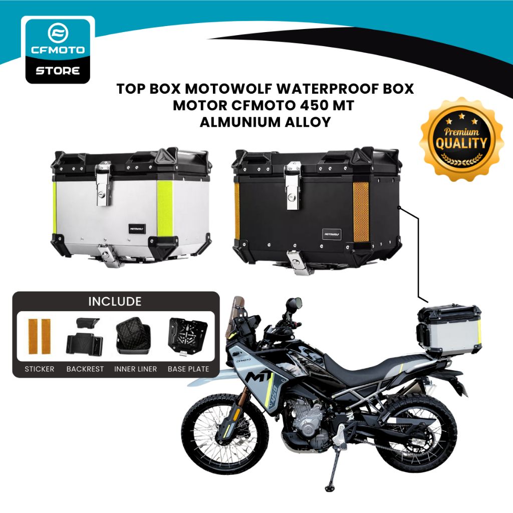 Top Box Motor Motowolf Waterproof Box Pannier Almunium Alloy