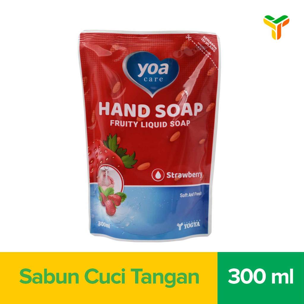 Yoa Hand Soap Strawberry Reff 300 Ml