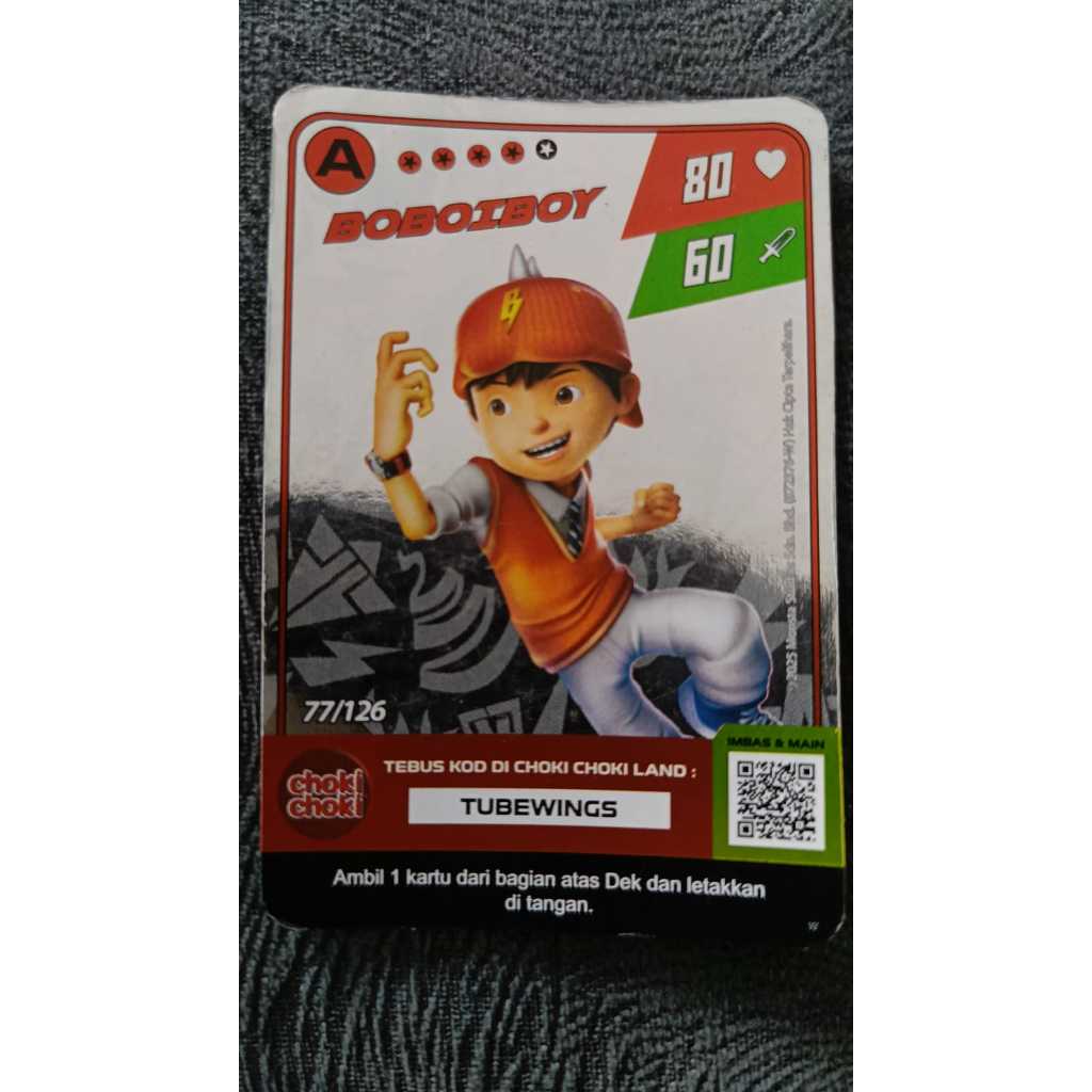 Kartu Boboiboy Choki-choki