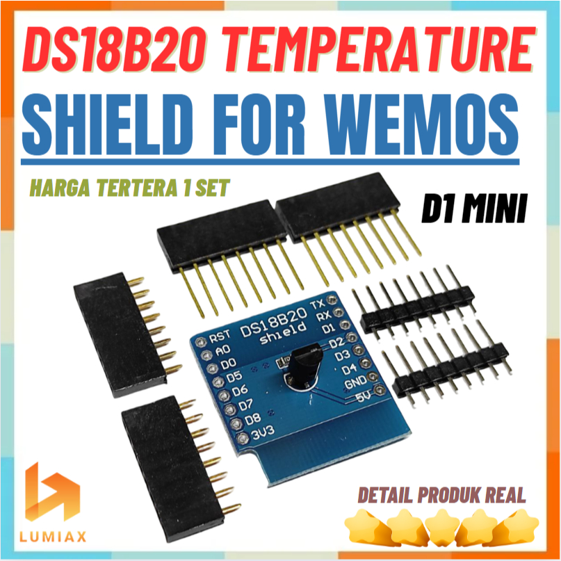 DS18B20 Temperature Sensor Shield Wemos D1 Mini D1 Mini Pro Arduinoesp