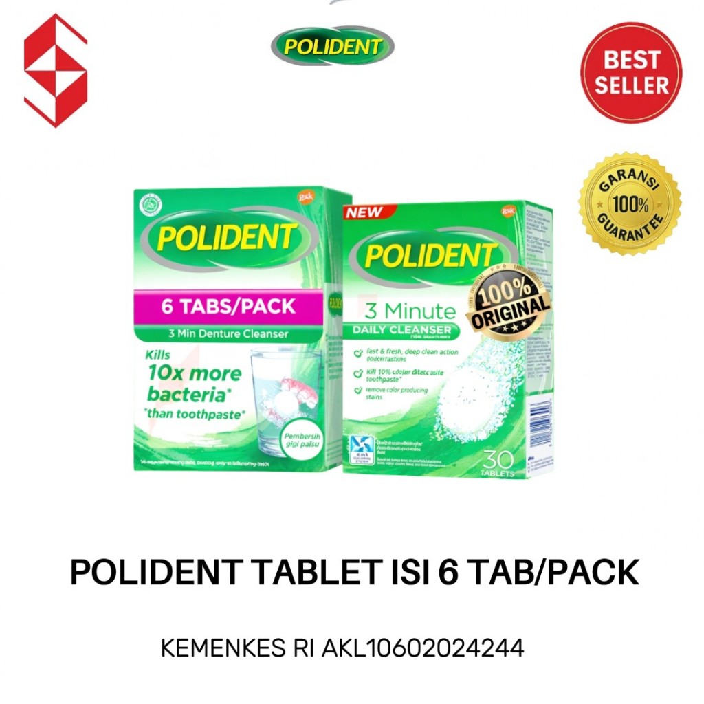 Polident tablet 6Tab/pack-ISI 6 tablet