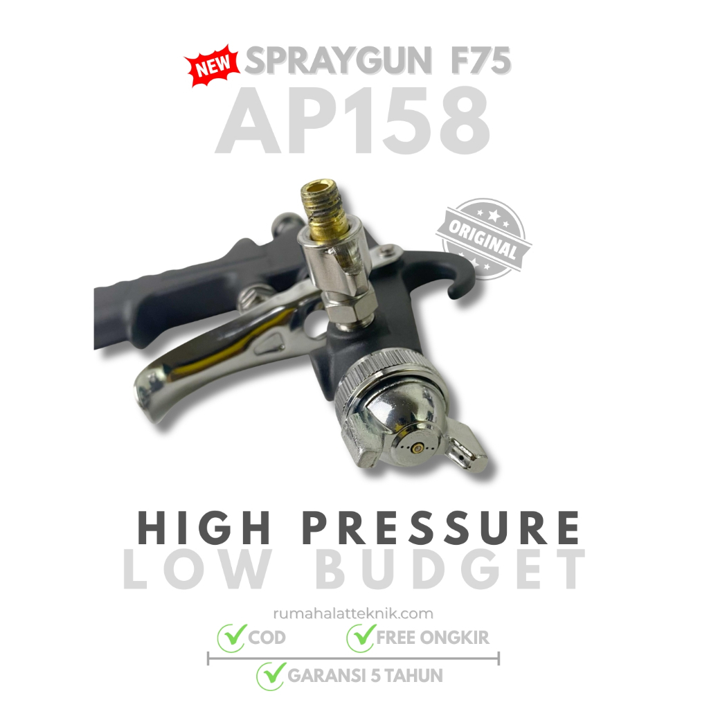 [PROMO] Spray Gun F75 XAPR Nozzle 1.5mm Tabung Atas 400ml - Kualitas Meiji Original Japan Standard