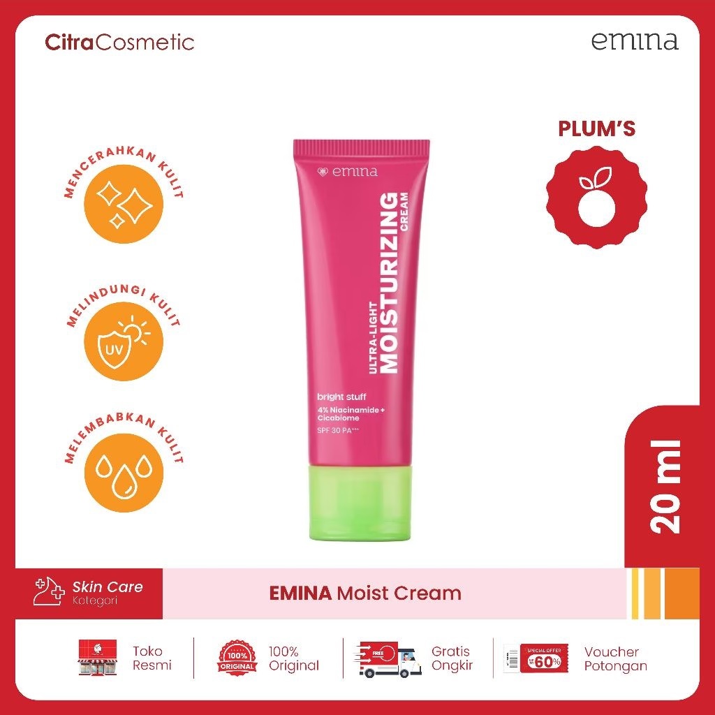 Emina Bright Stuff Moisturizing Cream 20 Ml