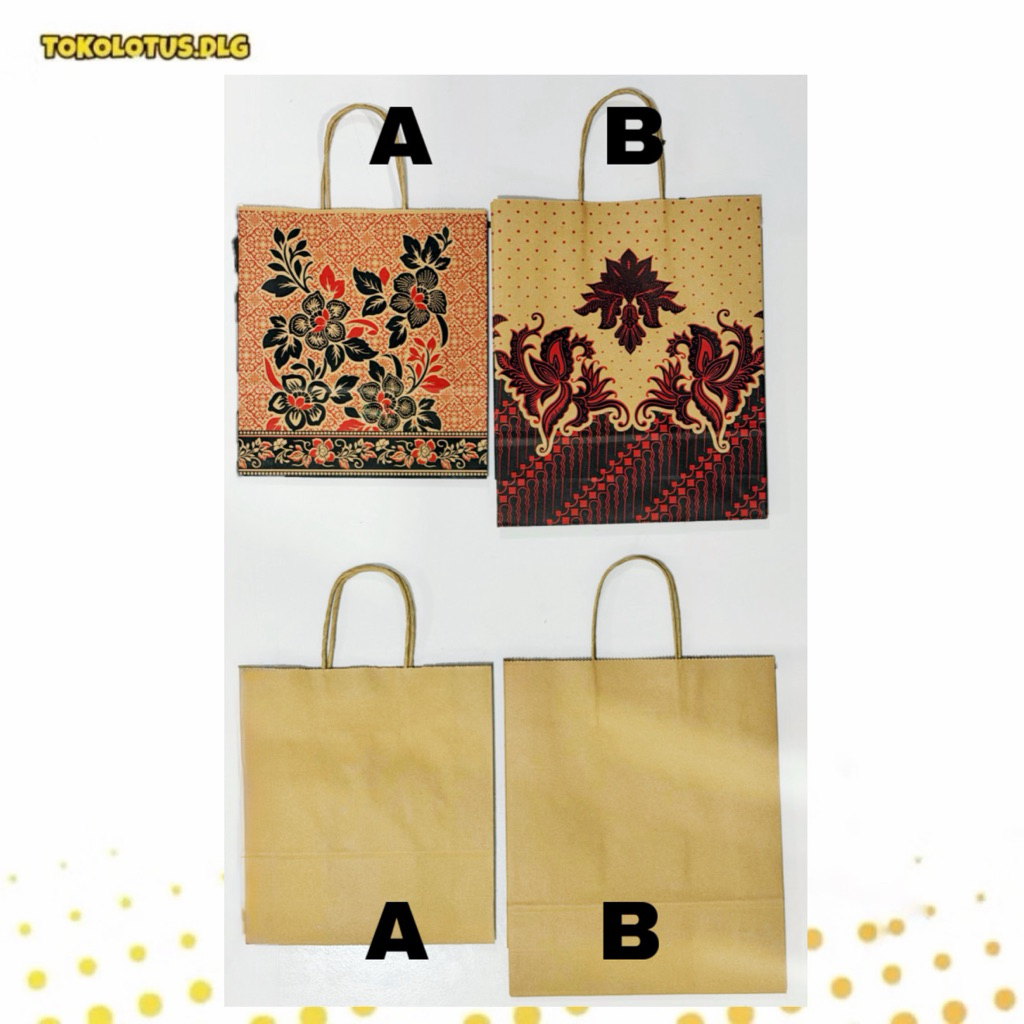 Tas kertas paper bag polos coklat mini jumbo