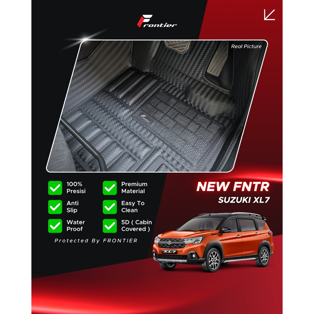 Karpet Mobil Frontier FNTR Anyaman Suzuki XL7 - 5D, PRESISI,Custom,Mewah & Anti air|Murah terjangkau