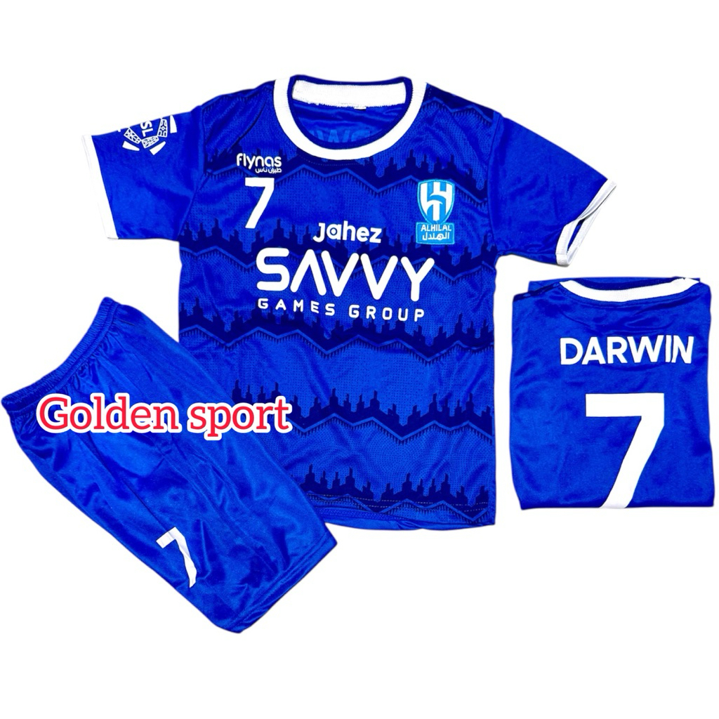 STELAN BAJU BOLA ANAK AL HILAL TERBARU/JERSEY BAJU BOLA ANAK NEYMAR AL HILAL