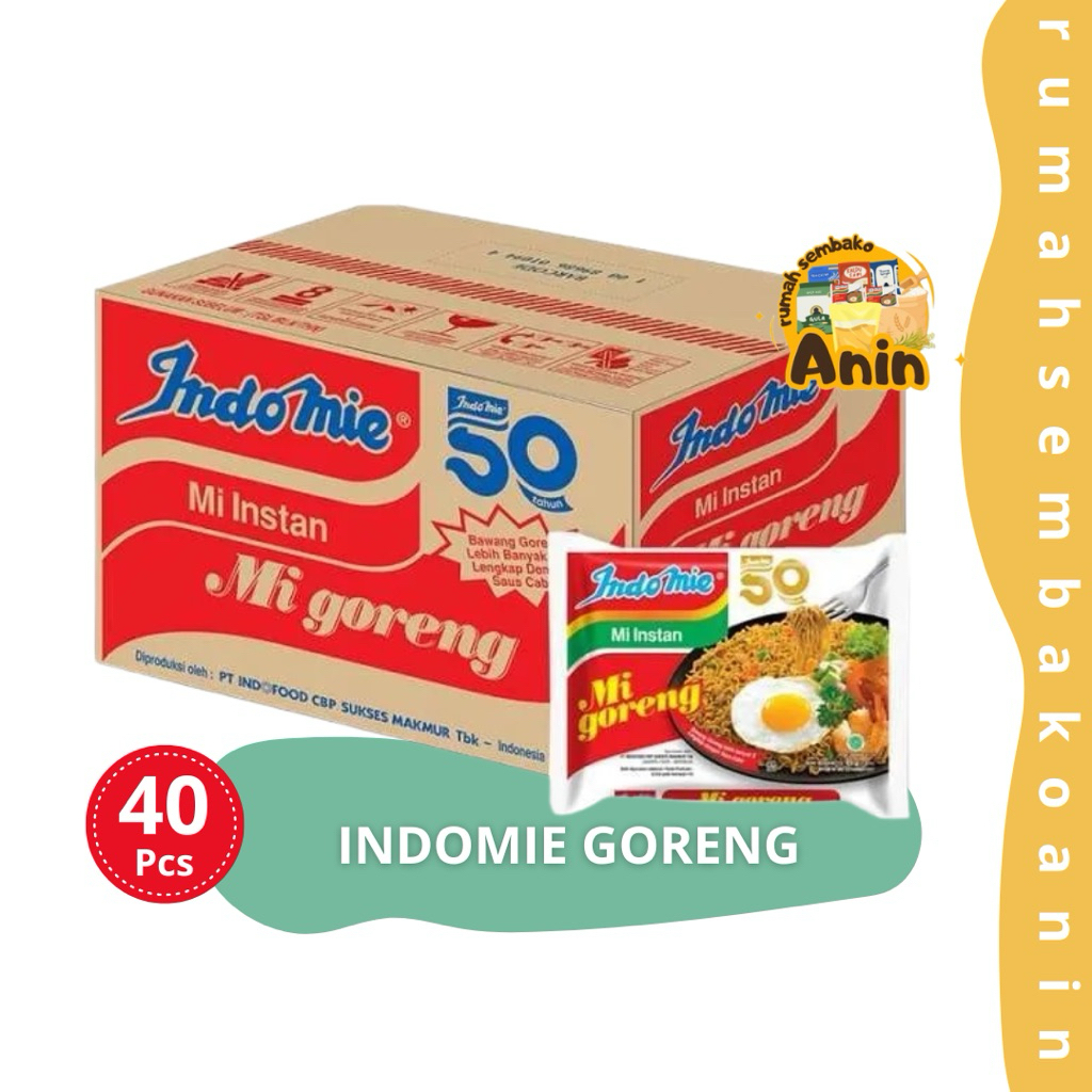 (GROSIR) Indomie goreng 1 dus 40 pcs Indomie Goreng Karton