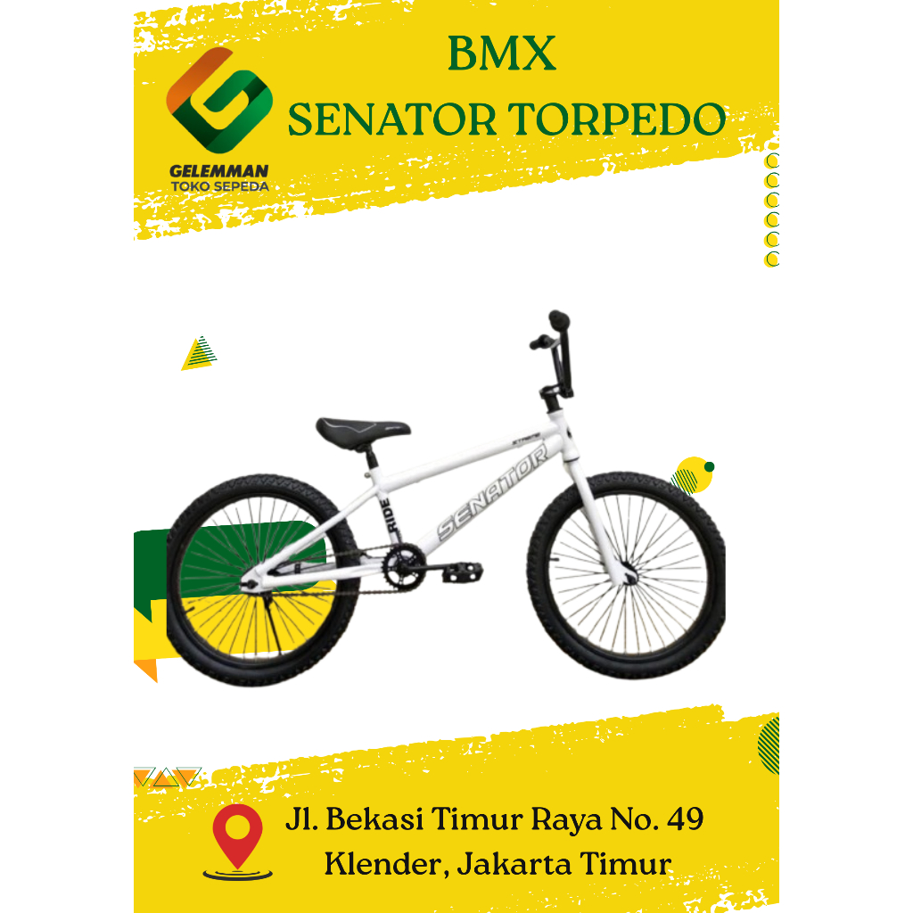 sepeda bmx 20 inch senator xtreme torpedo