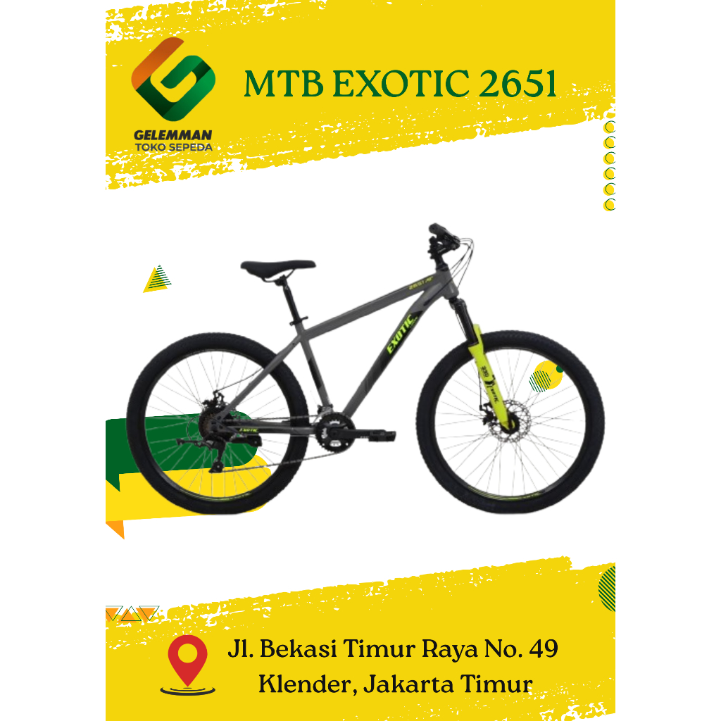SEPEDA GUNUNG MTB 24 / 26 INCH EXOTIC 2651 AF 2*8sp 24" BY PACIFIC ASLI ORIGINA