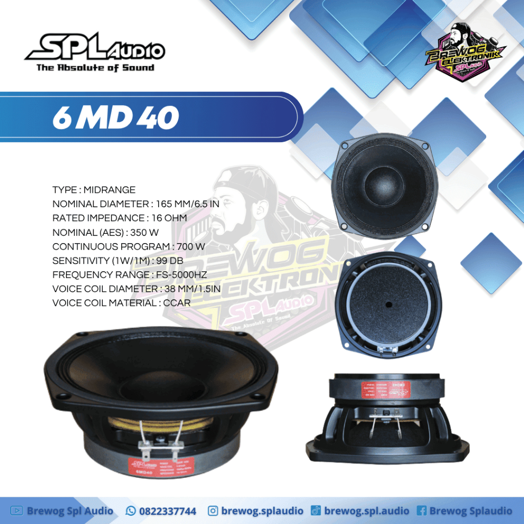 SPEAKER COMPONEN SPL AUDIO 6MD40