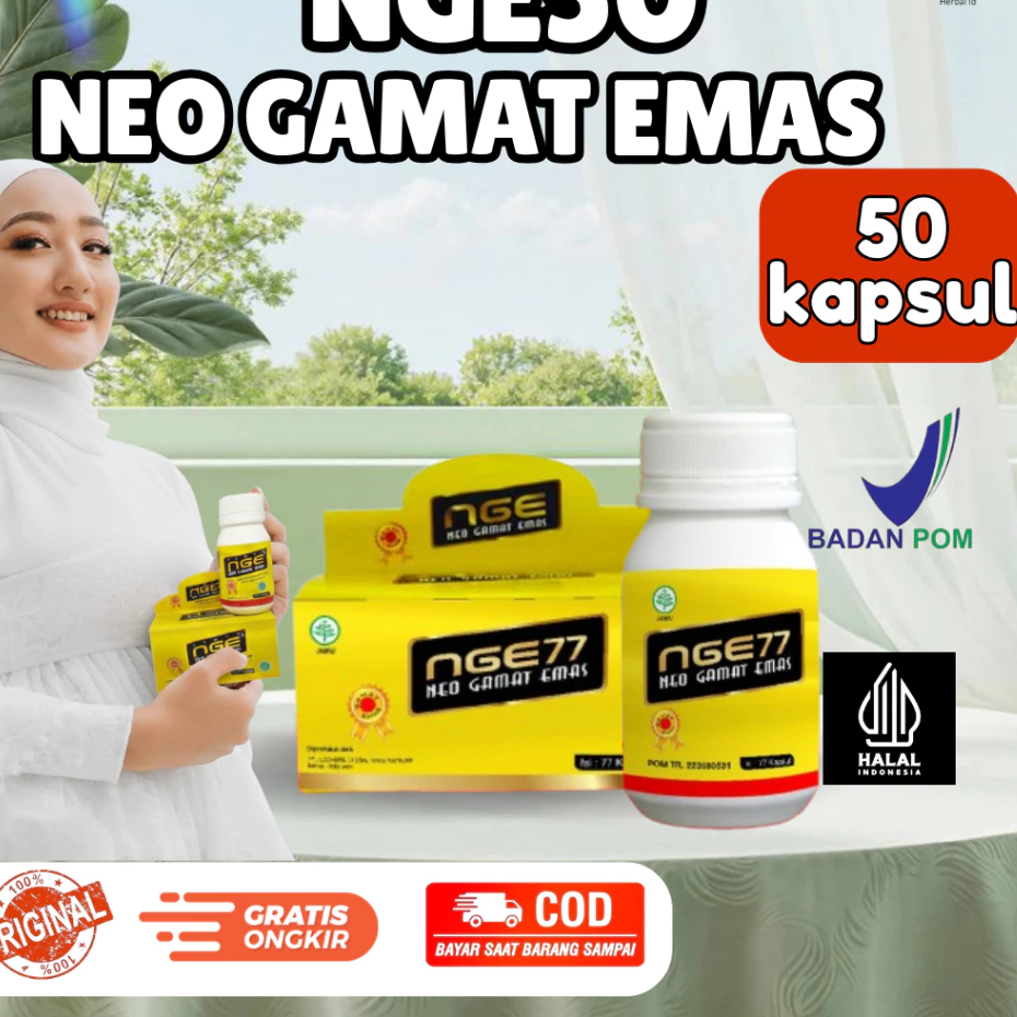 Kapsul NGE - Kapsul Gamat NGE - Kapsul Neo Gamat Emas - Kapsul Gamat - 50 Kapsul