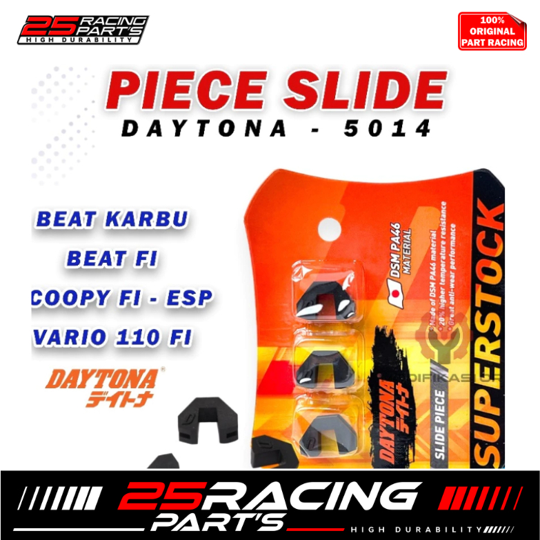 Daytona Piece Slide Beat FI Scoopy FI ESP Karet Tutup Rumah Roller Vario 110 ESP Beat Karbu Slider D