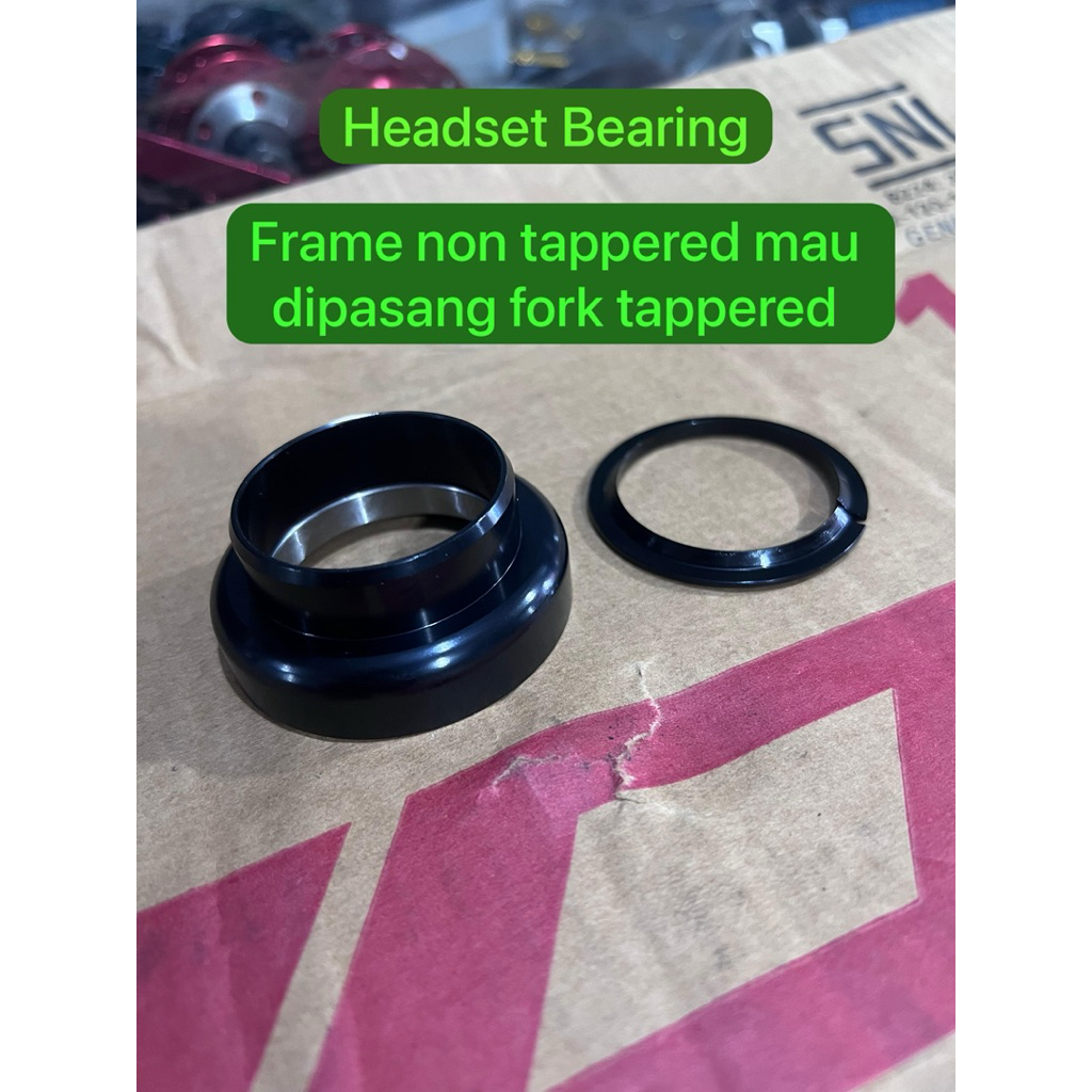 Headset Untuk Frame non Tappered mau dipasang Fork tappered