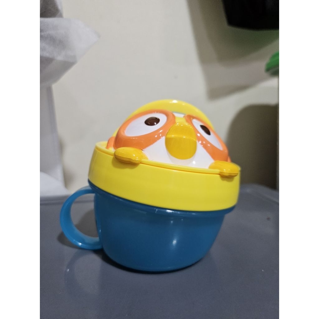 Preloved tempat cemilan anak snack cup container baby PORORO