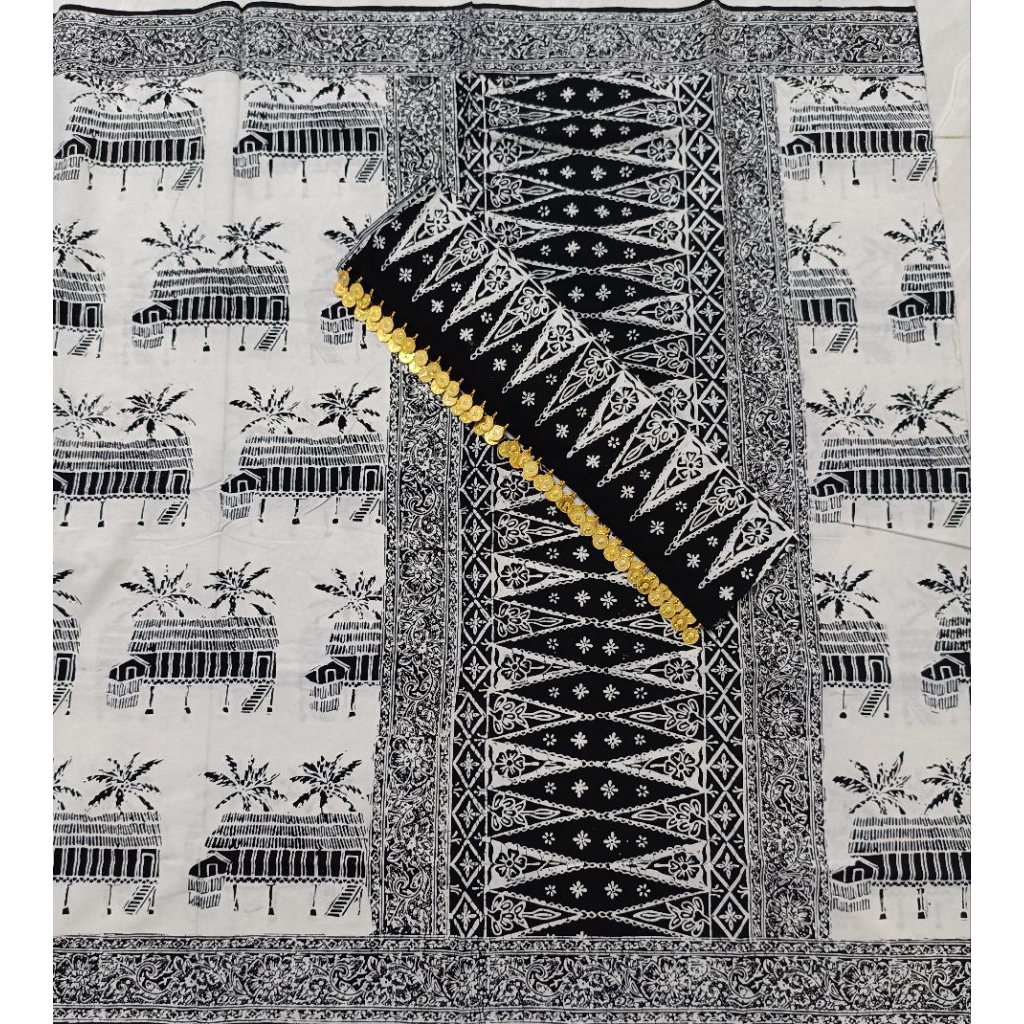 kain batik Jambi ori, ronce koin emas