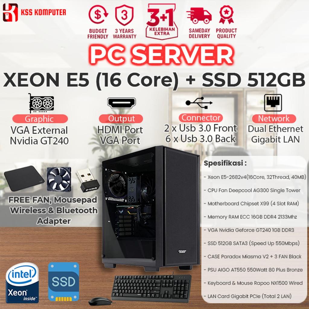 KOMPUTER / PC SERVER Intel XEON E5 + RAM 32GB + SSD 512GB