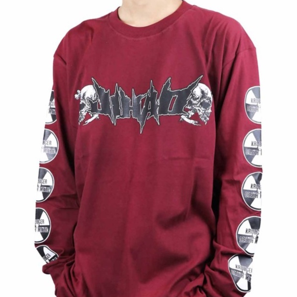 JIHAD - DEATH METAL MAROON - LONGSLEEVE / TSHIRT DISTRO / TSHIRT BAND METAL ORIGINAL / KAOS MUSIK / 