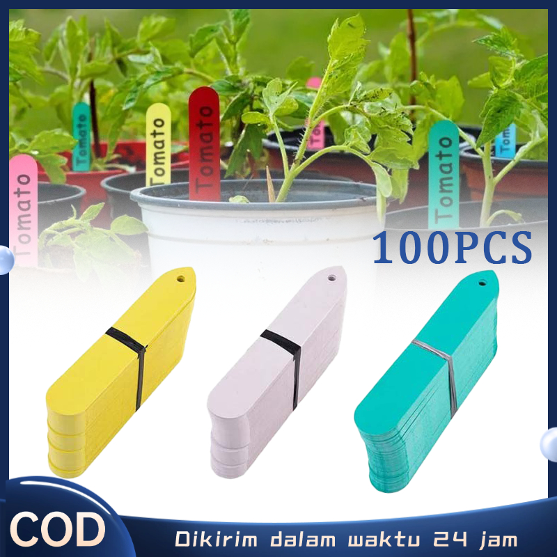 Isi 100 Lebel Tanaman Label Anggrek Tag Nama Tanaman Kertas Label Tanaman
