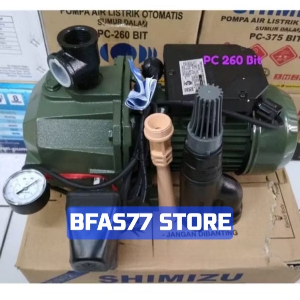 Pompa air jetpump shimizu Pc 260 bit tanpa tabung