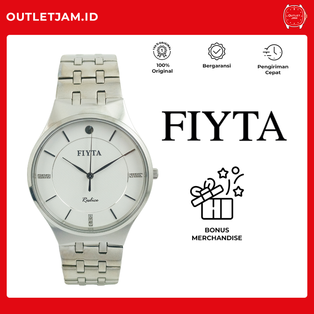 Jam Tangan Original FIYTA JOYART GENT QUARTZ SS CASE SS BRACELET