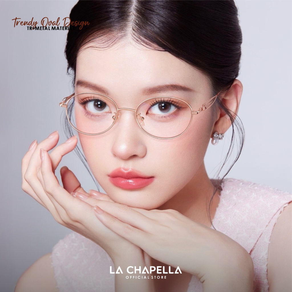 La Chapella Kacamata Minus Oval Anti Radiasi Blueray Photocromic Frame Cat Eye Fashion Style TR90 Me