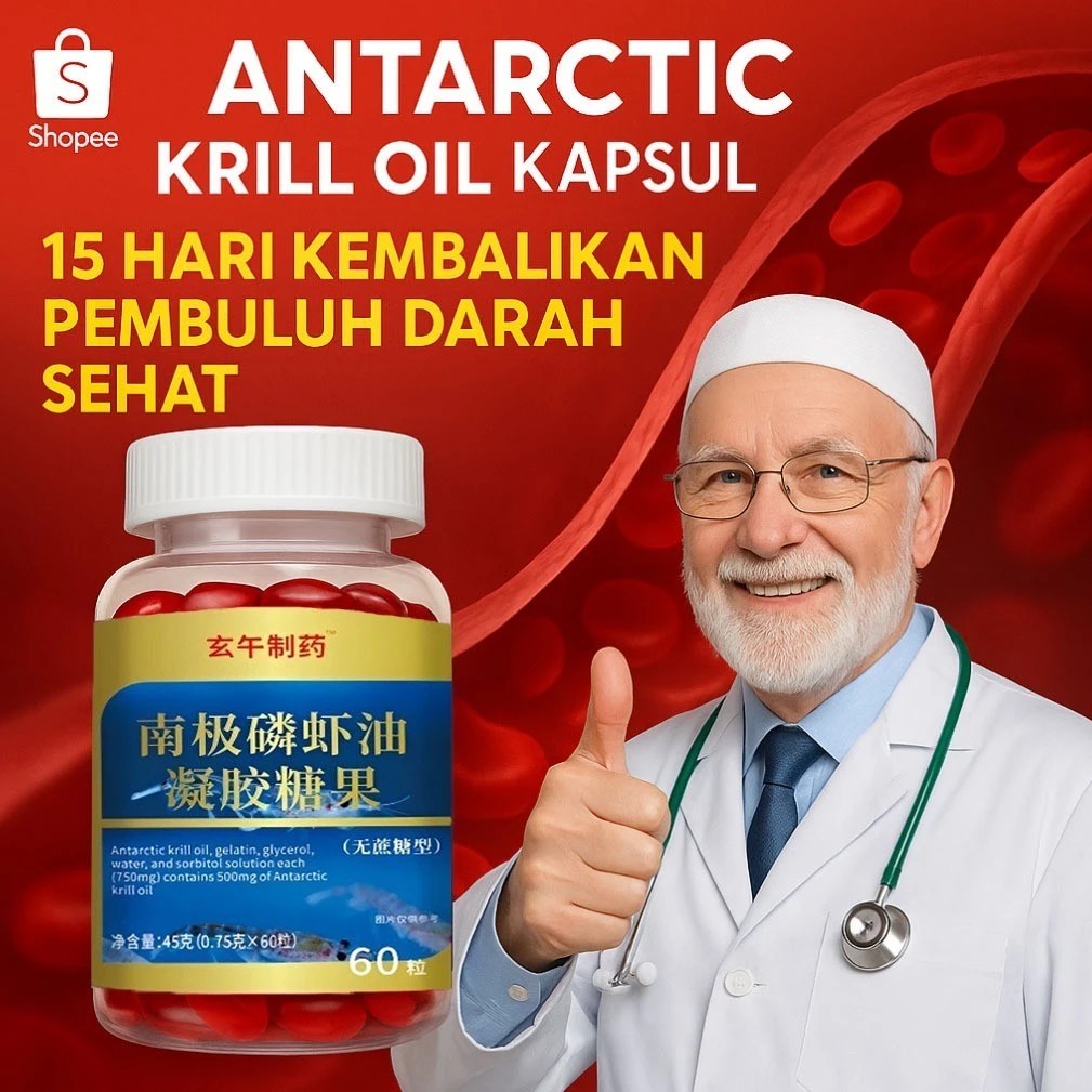 Minyak Krill Antartika 60 Kapsul Astaxanthin Kapsul Astaxanthin untuk Peningkatan Kardiovaskul