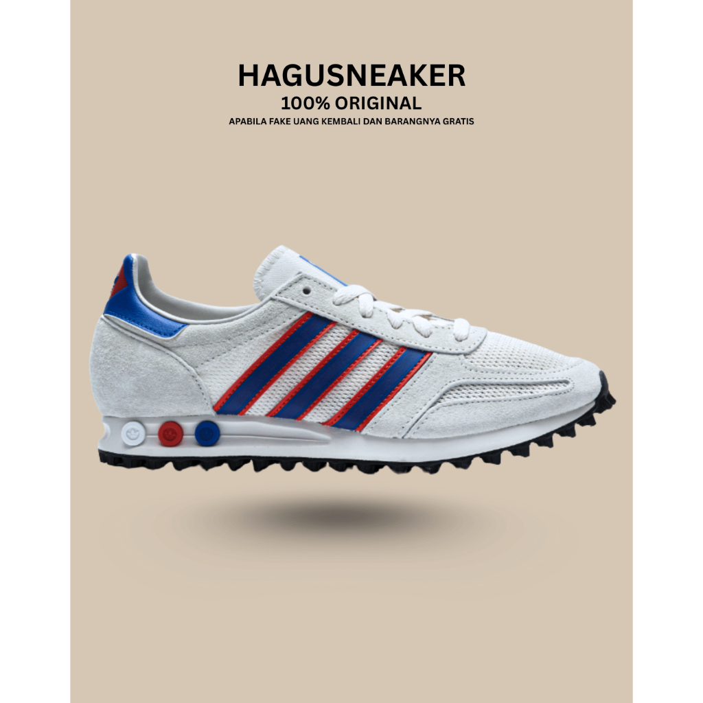 ADIDAS LA TRAINER WHITE/BLUE #ID4663 GARANSI 100% ORIGINAL