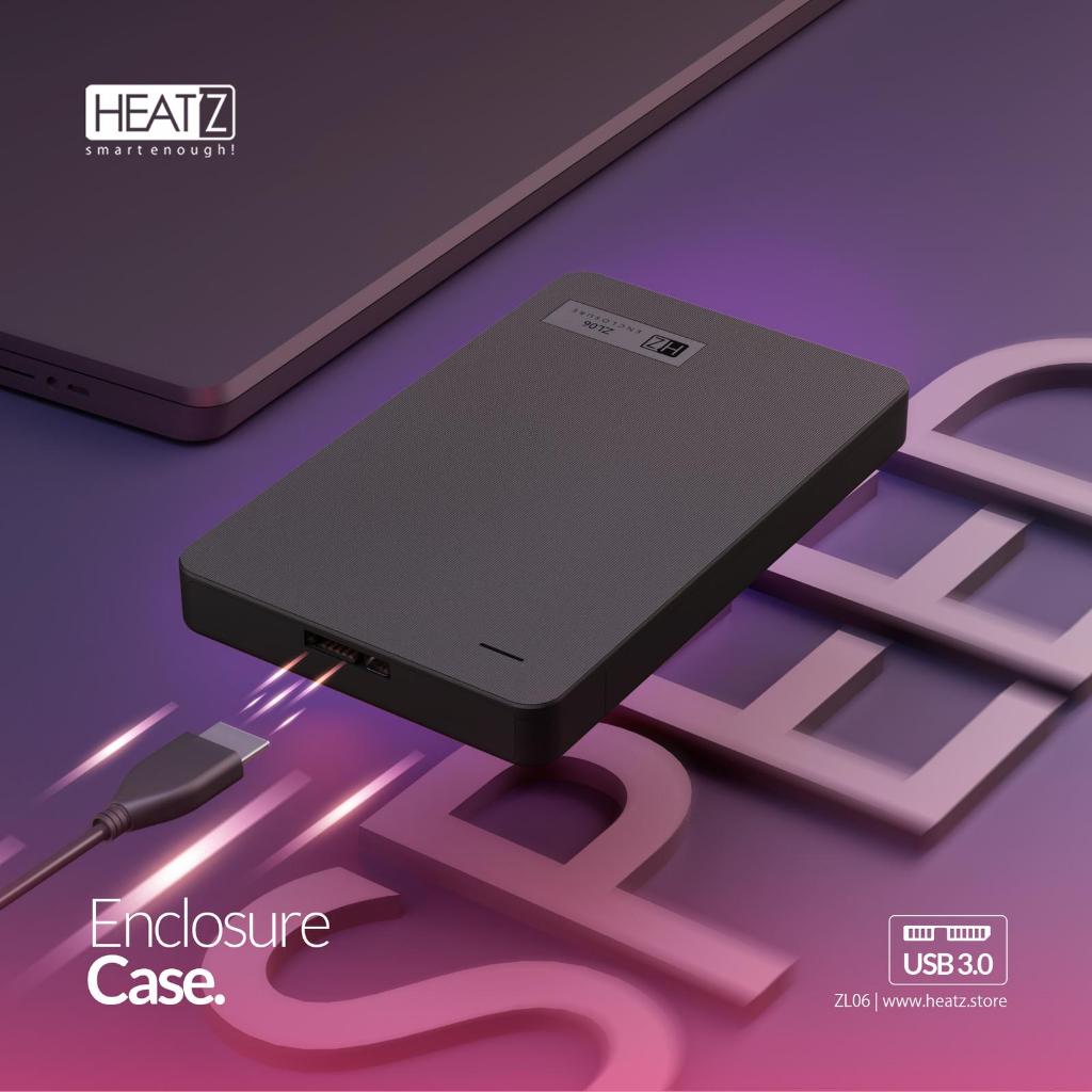 Heatz ZL06 Enclosure Case HDD Box Hardisk Heatz ZL06 USB 3.0