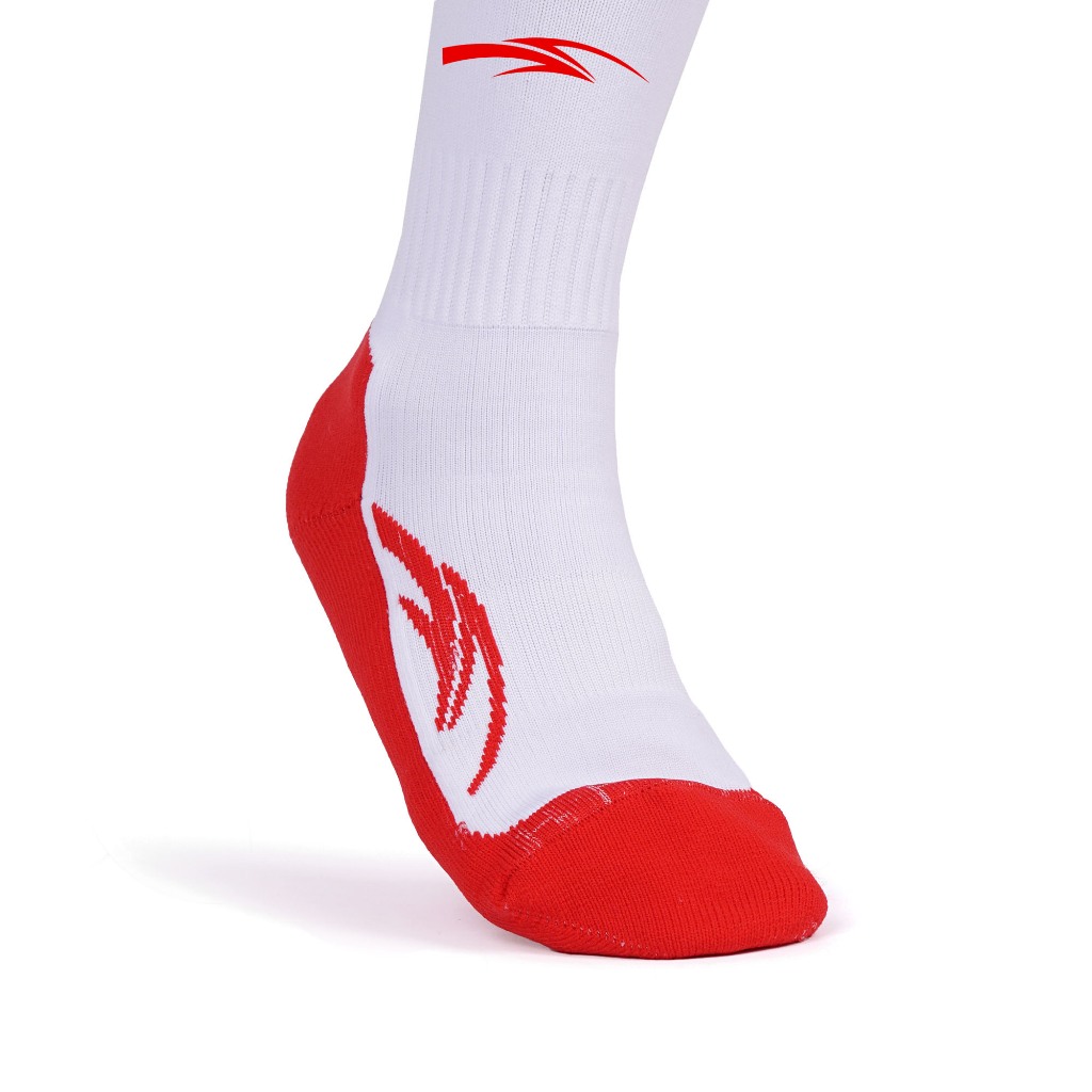 Kaos Kaki Futsal Sepakbola Bermen'go Soccer Shock White Red