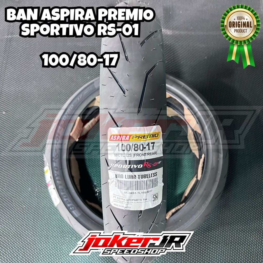 BAN ASPIRA PREMIO SPORTIVO RS-01 UKURAN 100/80-17 RING 17