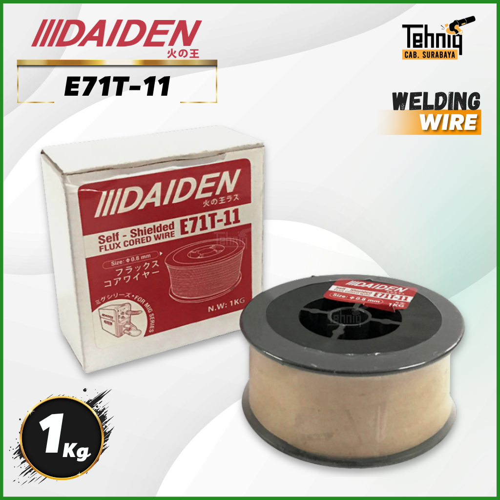 Flux Cored DAIDEN Welding Wire E71T-11/ Kawat Las MIG Gulung E71T-11 (1 Kg)