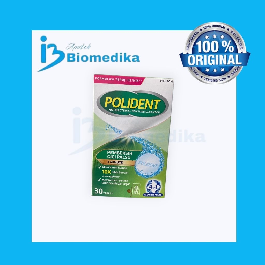Polident Antibacterial Denture Cleanser 30 Tablet