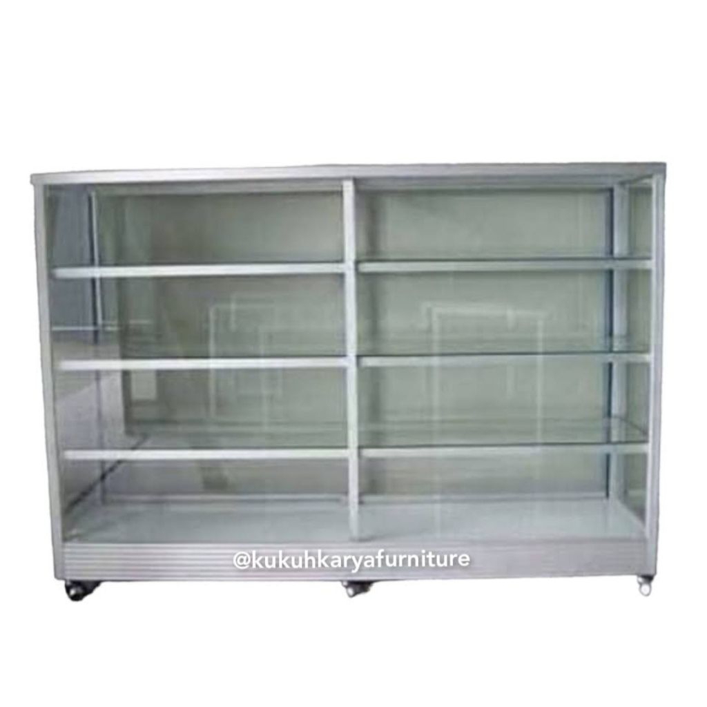 Etalase Aluminium Kaca/ Etalase jualan / Kukuh aluminium lumajang