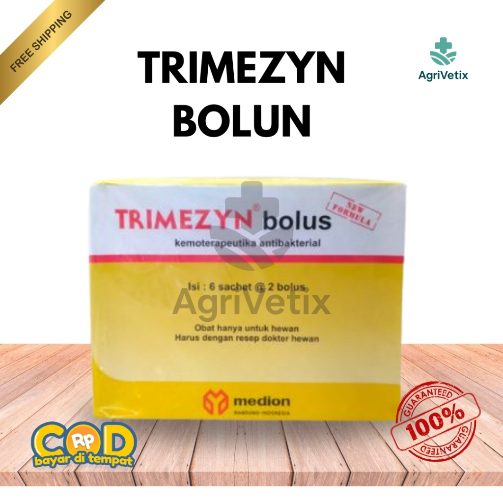 AGRIVETIX - TRIMEZYN BOLUS 1 Box - Obat Hewan Ternak