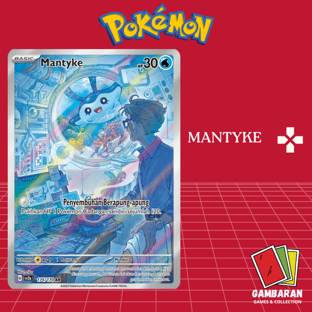 Mantyke AR 174/170 Sv3s Kartu Pokemon Indonesia TCG