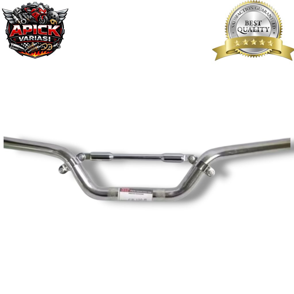 Stang stir setir fatbar cbr crom set stabilizer chrome crom Gl, Cb, Mp, Tiger, King