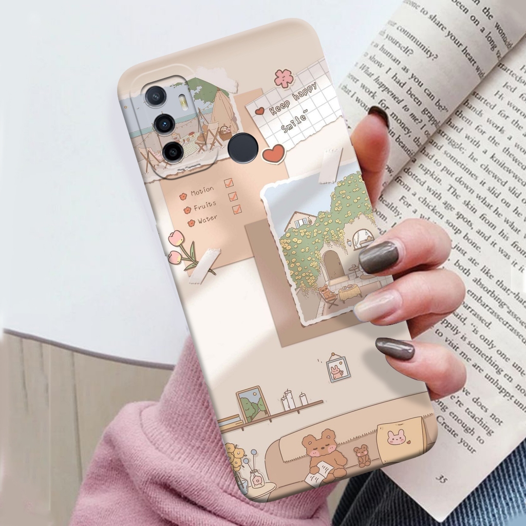 Case Oppo A53 - ORORA -  Casing Oppo A53 - Motif case Aesthetic - softcase Oppo A53 Pelindung Hp Aks