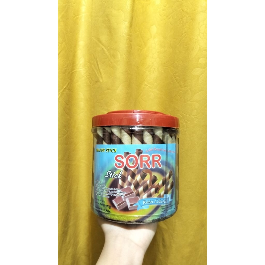 Wafer Stick Sorr Cokelat 300gram-Ampiran Cemilan Djawa