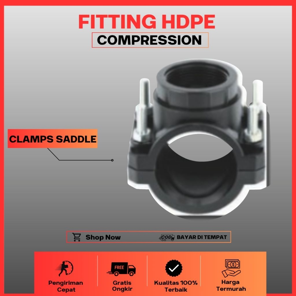 Clamp Sadle Hdpe Uk 3"x 1" Clamp Sadle Hdpe