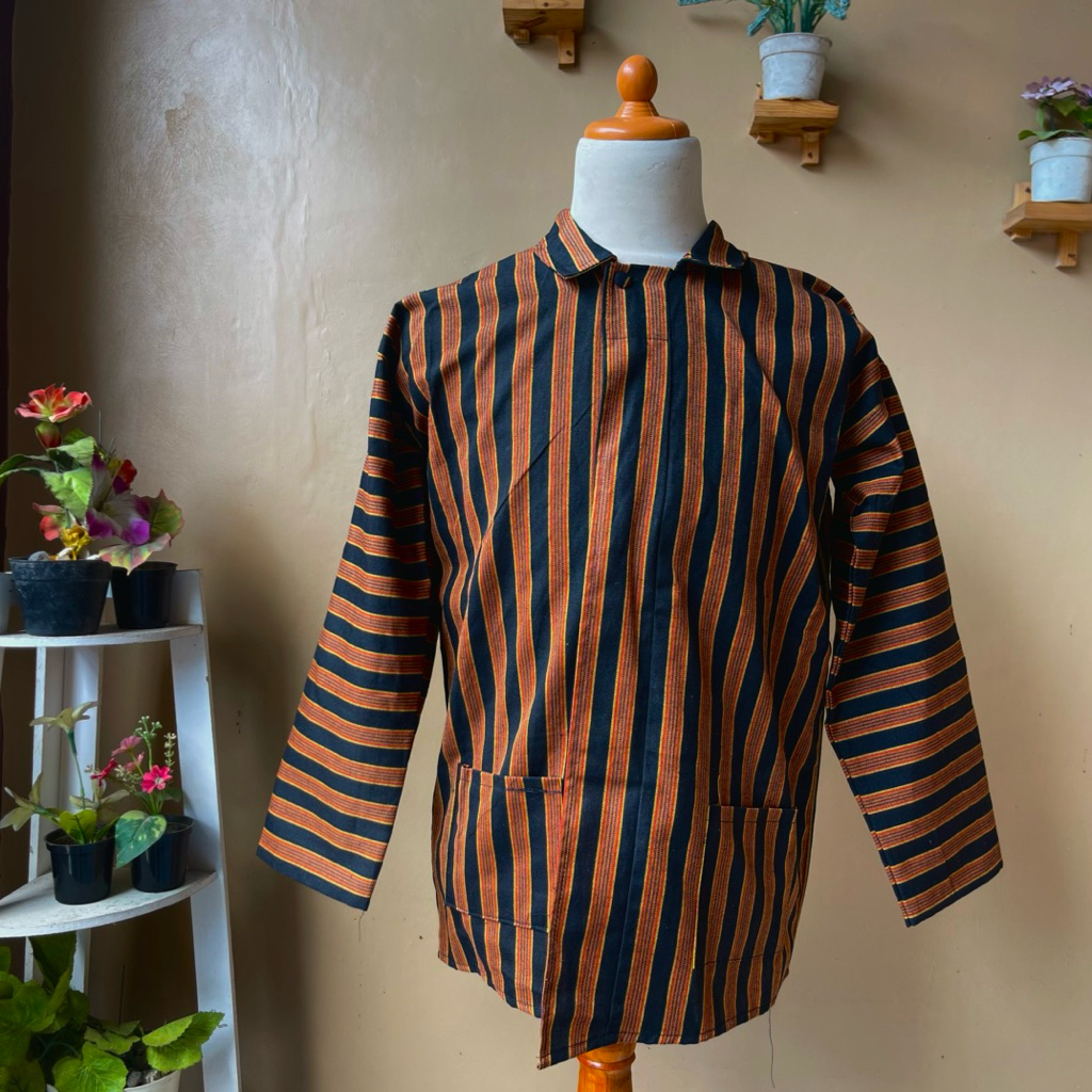 ATASAN SURJAN BAJU LURIK ADAT JAWA LENGAN PANJANG DEWASA PRIA (original) | BAJU ADAT JAWA PRIA