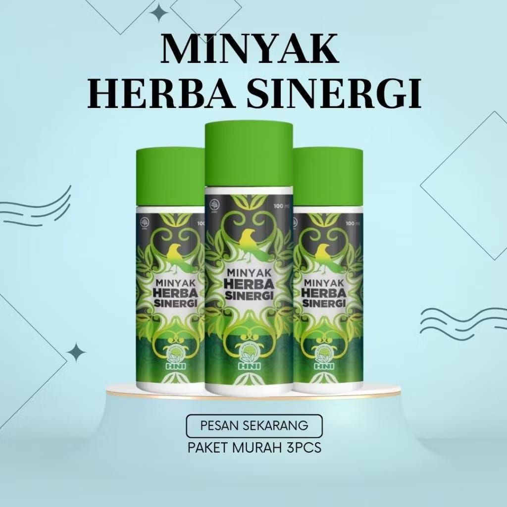 [PAKET 3 BOTOL] Minyak Herbal Sinergi ORI - Minyak Herbal Sinergi HPAI asli - Minyak Bubut Herbal As