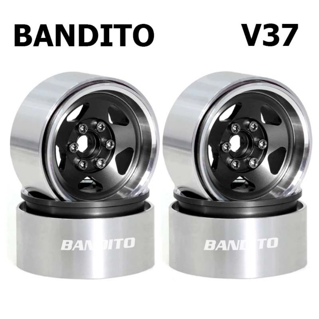 Bandito Velg Beadlock Celong Deep Disk V37 Silver 1.9 SCX10
